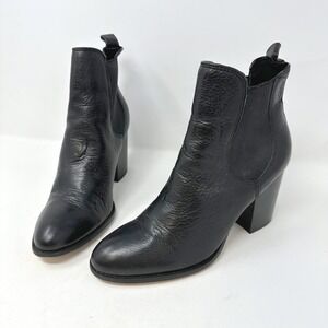 Splendid Highland Stacked Heel Leather Bootie Black 8‎